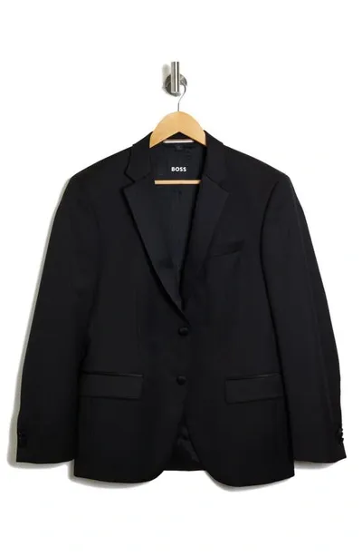 Hugo Boss Tux Virgin Wool Sport Coat In Black