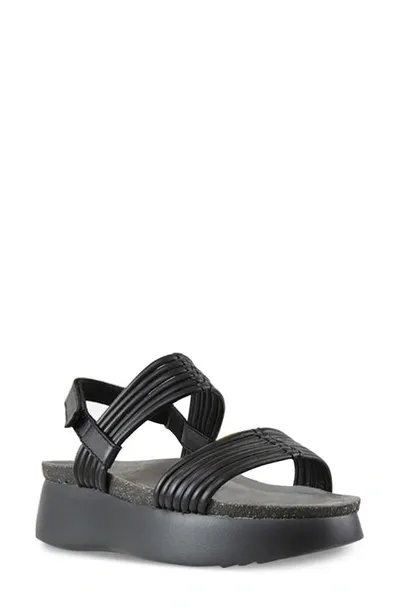 Munro Alessia Slingback Platform Sandal In Black