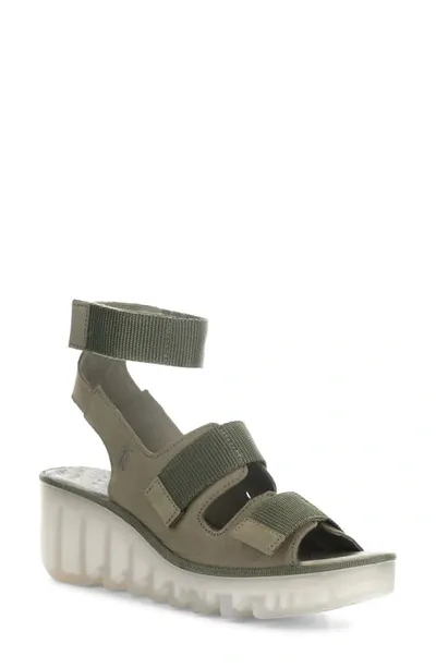 Fly London Bech Platform Wedge Sandal In Multi