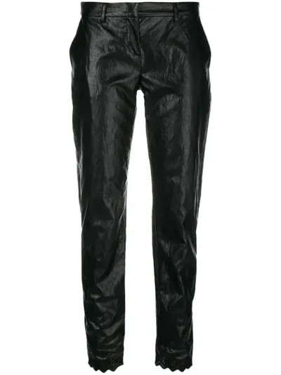 Philosophy Di Lorenzo Serafini Cropped Straight Leg Trousers In Nero