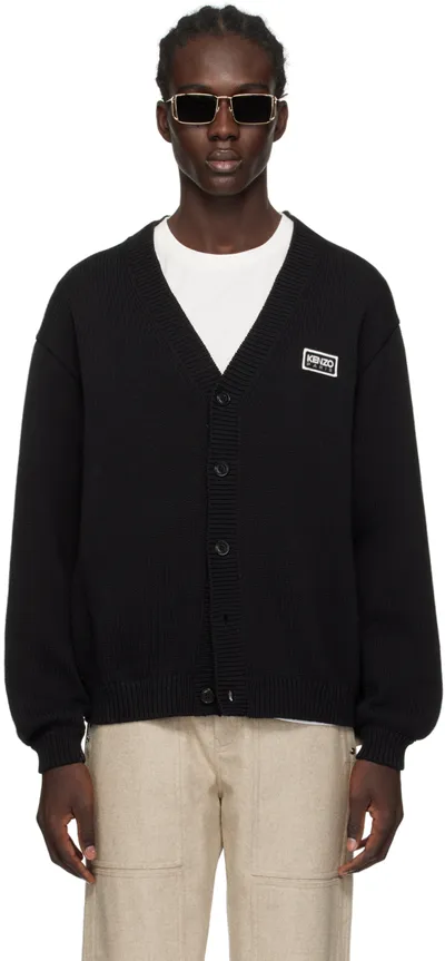 Kenzo Black  Paris Bicolor Cardigan