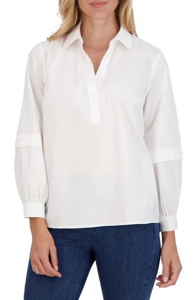 Foxcroft Frankie Poplin Shirt In White