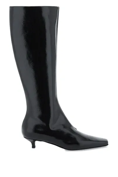 Totême The Slim Knee High Boots In Black