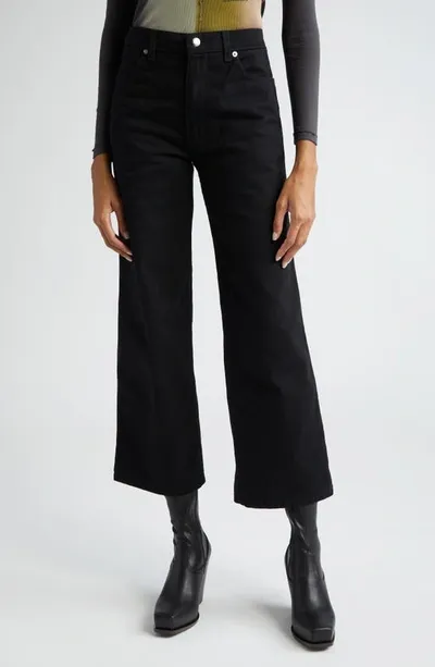 Eckhaus Latta Wide Leg Jeans In Almost Black