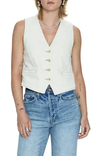 Pistola Vero Cotton Button-up Vest In White