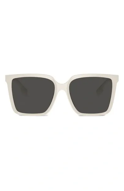 Burberry 57mm Square Sunglasses In Milky Ivory