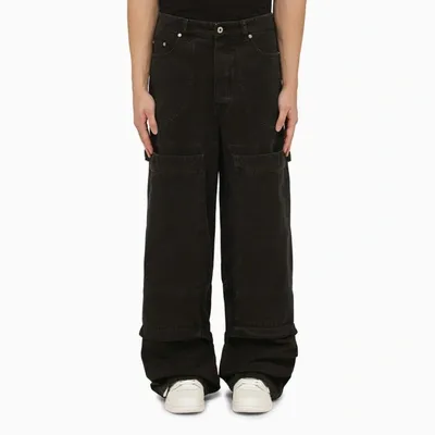 Off-white Black Denim Cargo Trousers