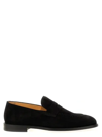 Brunello Cucinelli Suede Loafers In Schwarz