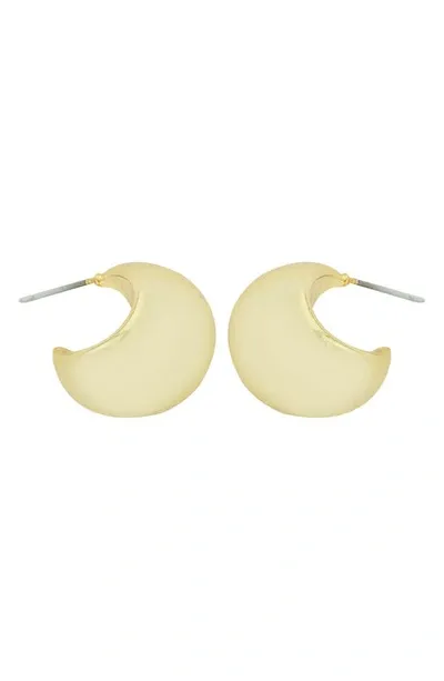 Panacea Chubby C Hoop Earrings In Gold