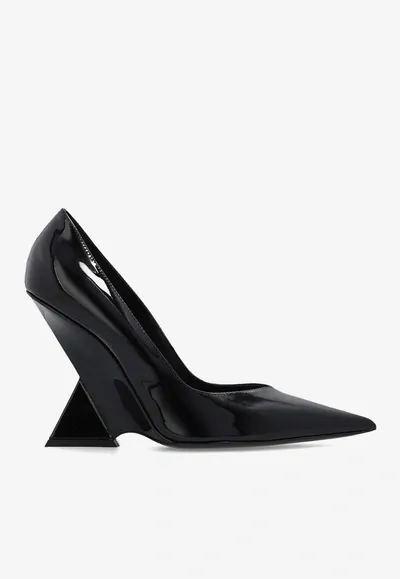 Attico Cheope 105 Patent-leather Pumps In Black