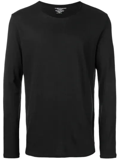 Majestic Long-sleeve Slim-fit T-shirt In Black