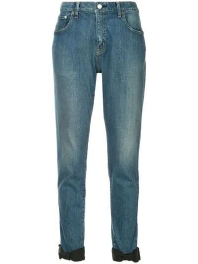 Tu Es Mon Tresor Skinny-jeans Mit Schleifen In Blue