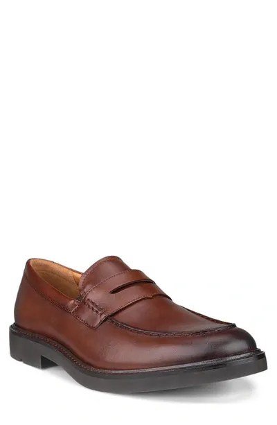 Ecco Metropole London Penny Loafer In Cognac