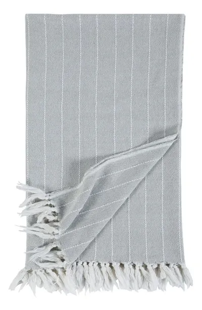 Pom Pom At Home Henley Stripe Cotton Throw Blanket In Sky