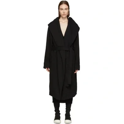 Rick Owens Drkshdw Belted Midi Cardi-coat In 09 Black