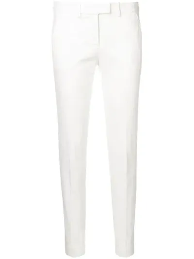 Incotex By Slowear Low Waist Slim-fit Trousers In White