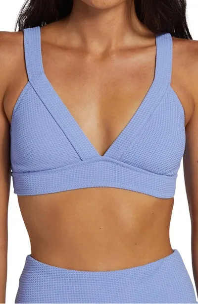 Billabong A/div Waffle Bikini Top In Cosmic Blue