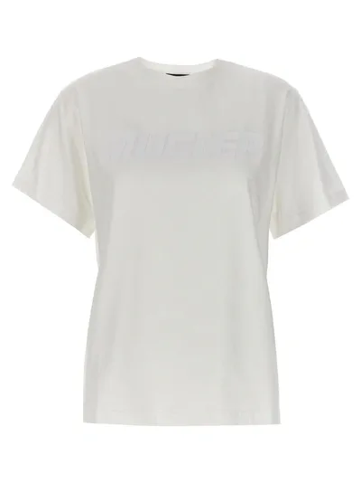 Mugler Rubberized Logo T-shirt In White