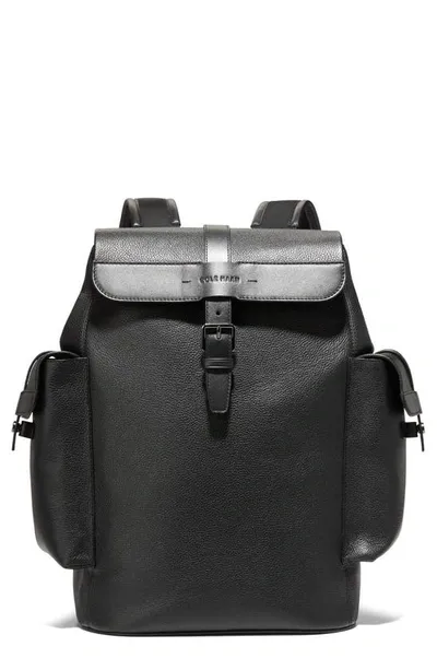 Cole Haan Triboro Leather Backpack In Black