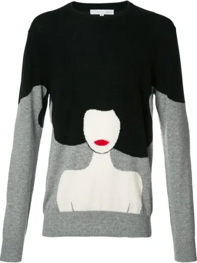 Private Stock Woman Motif Jumper In Black