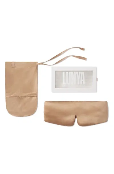 Lunya Silk Sleep Mask In Hushed Tan