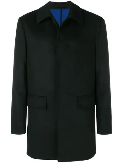 Paolo Pecora Single-breasted Fitted Coat In Black