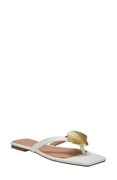 Katy Perry The Camie Shell Flip Flop In Optic White