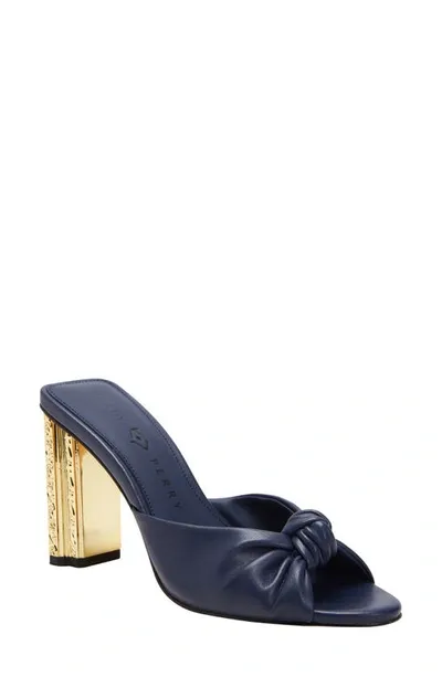 Katy Perry The Framing Heel Knotted Sandal In Midnight Blue