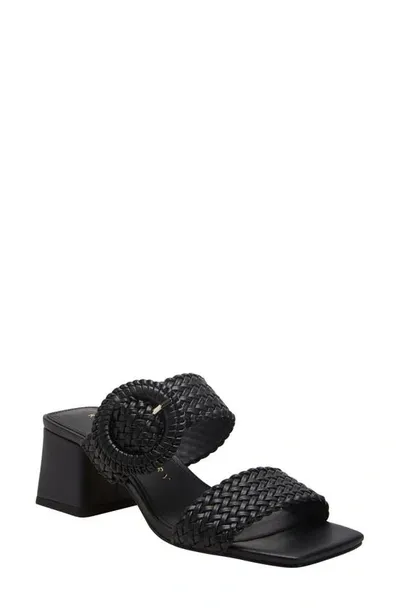 Katy Perry The Gemm Woven Slide Sandal In Black