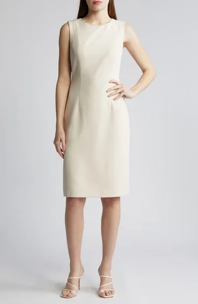 Kobi Halperin Meridian Twill Sheath Dress In Canvas