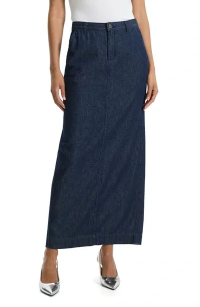 Theory Denim Maxi Skirt In Indigo