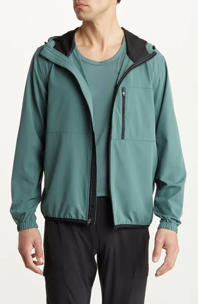 Rvca Yogger Ii Windbreaker Jacket In Pine Grey