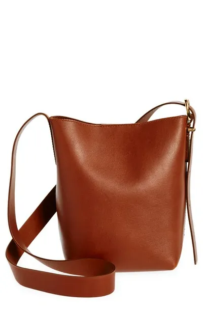 Madewell The Essential Mini Bucket Tote In Brown