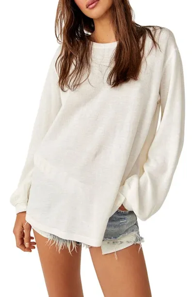 Free People Soul Song Long Sleeve Cotton Blend Top In Multi