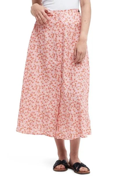 Barbour Sandgate Floral Print Midi Skirt In Neutral