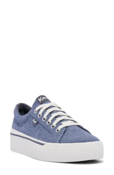 Keds Jump Kick Duo Platform Sneaker In Navy Textile