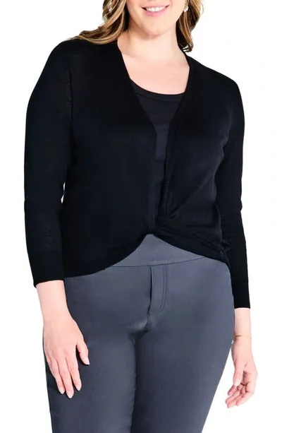 Nic + Zoe All Year 4-way Convertible Cardigan In Black Onyx