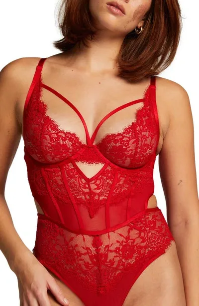 Hunkemoller Bella Underwire Teddy In Tango Red