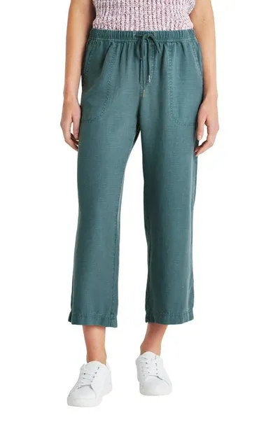 Splendid Angie Crop Wide Leg Pants In Green