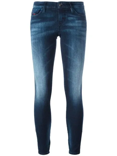 Diesel Cropped Skinny Jeans In Blue