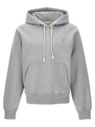 Saint Laurent Cassandre Sweatshirt In Gray