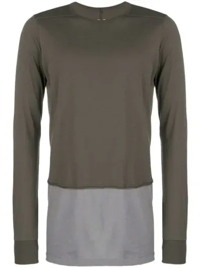 Rick Owens Drkshdw Double Layer Sweatshirt In Grey