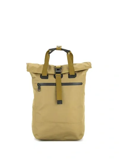 As2ov Buckled Square Backpack In Brown