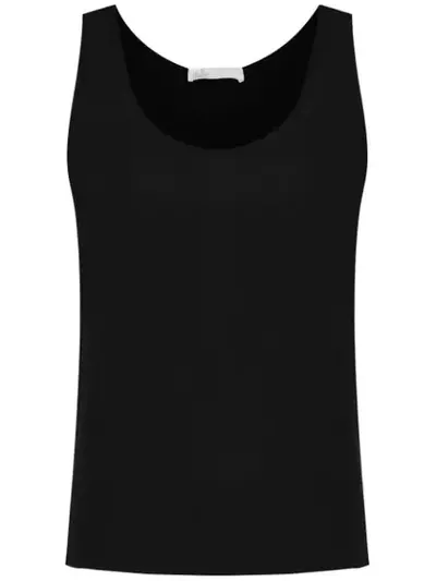 Nk Sleeveless Silk Top In Black