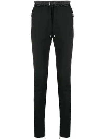 Balmain Tuxedo Track Pants Black White Stripe