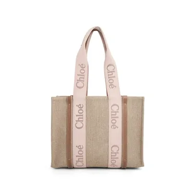 Chloé Chloe Casual Style Plain Logo Totes In Burgundy