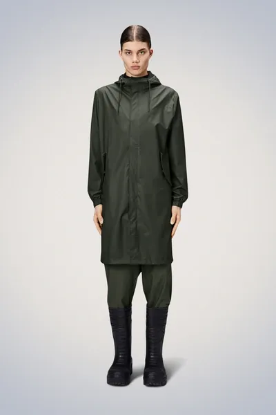 Rains Fishtail Parka In Green