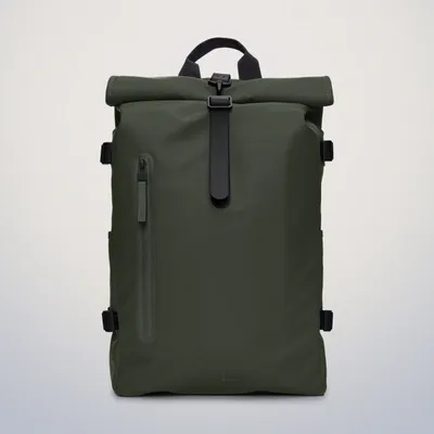 Rains Rolltop Rucksack Large In Green