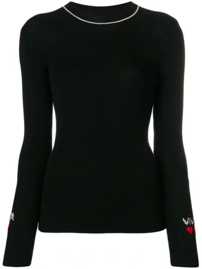 Vivetta Knitted Top In Black