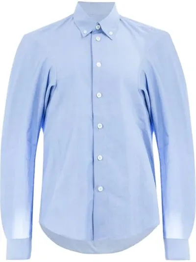 Hed Mayner Puffer Sleeves Shirt In Blue